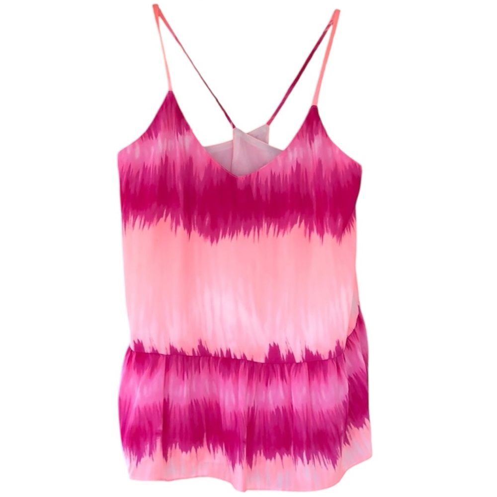 Buddy Love Hot Pink Tie Dye Print Sleeveless Top, Sz Large